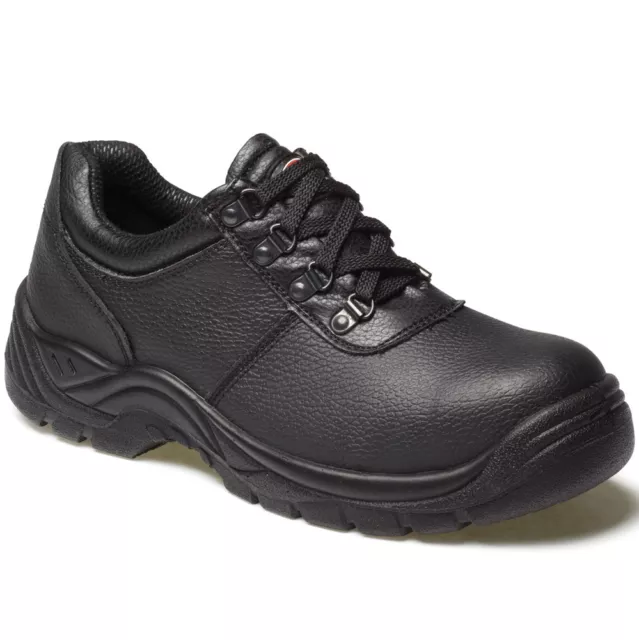 Mens Dickies Clifton Safety Work Shoes Size Uk 3 - 14 Black Leather Fa13310