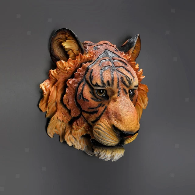 Animal Heads Wall Wall Decor Sculpture Figurine Bust Statue Gifts Resin Statues