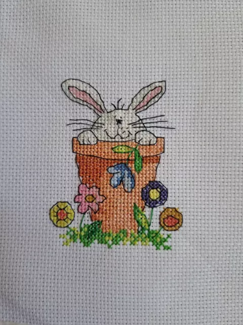 Completed Unframed Bee Kind 8cm x 6cm Cross Stitch Picture