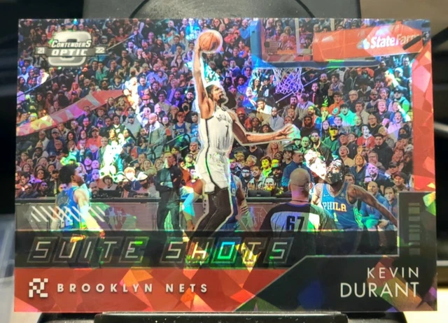 2021-22 Contenders Optic Red Cracked Ice Prizm Suite Shots Kevin Durant #8 Nets