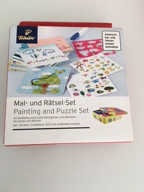 Mal - und Rätsel-Set zum bemalen, verzieren, Rätseln , toll für die Reise