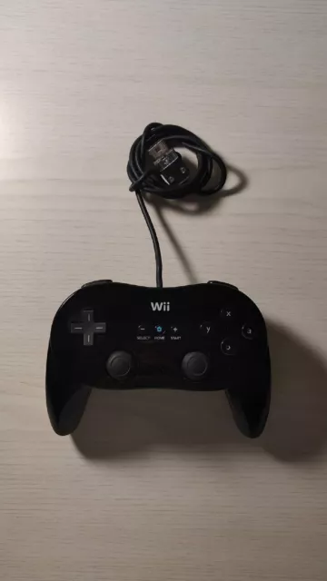 Wii Classic Controller Pro Originale Nero Per Wiimote Nintendo Wii Gamepad Pro