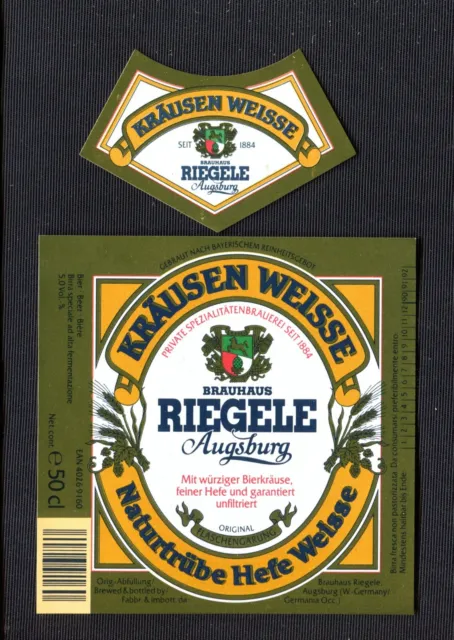 Bieretiketten Riegele Augsburg