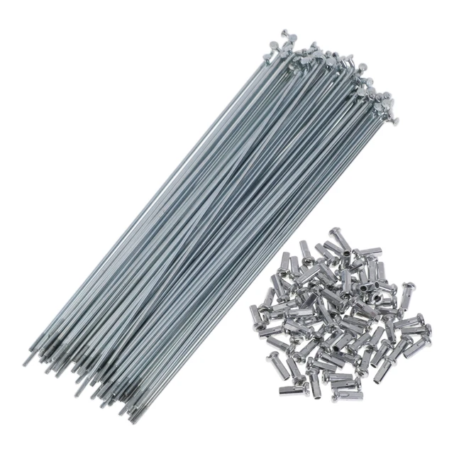 Montage Roue Vélo Universel Kit De Rayons De Vélo Universels En Acier Carbone - 14G, Longueur 205 Mm - Lot De 36 Rayons Et écrous 36 Rayons 36 écrous
