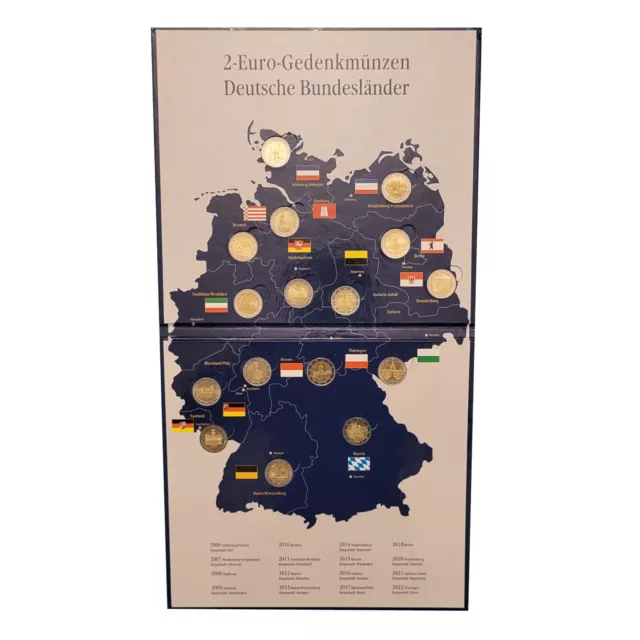 2 Euro Münzsammlung Bundesländer Serie | Münzalbum 2006 bis 2022 | vollständig