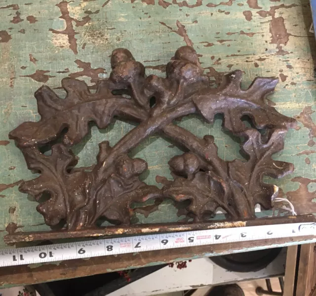 antique architectural salvage cast iron Oak Lead And Acorn