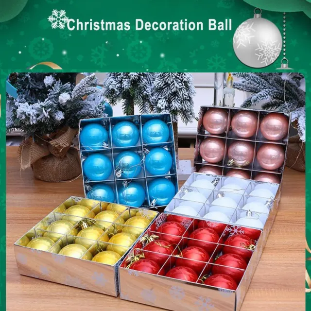 Ensemble de 9 décorations boule de perle de luxe arbre de Noël or argent rouge