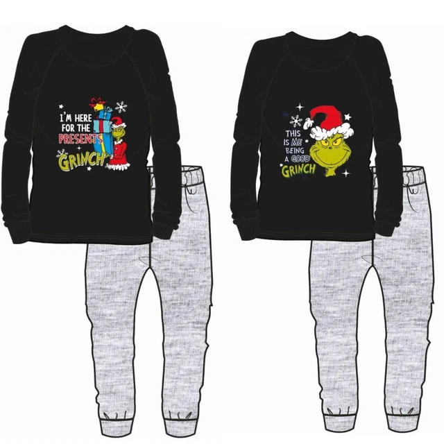 Pigiama di Natale Grinch PJS abbigliamento da notte vigilia di Natale bambini bambini ragazzi pantaloni top