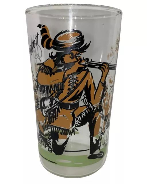 Vintage 1950's DAVY CROCKETT Drinking Glass Tumbler Set Of 4