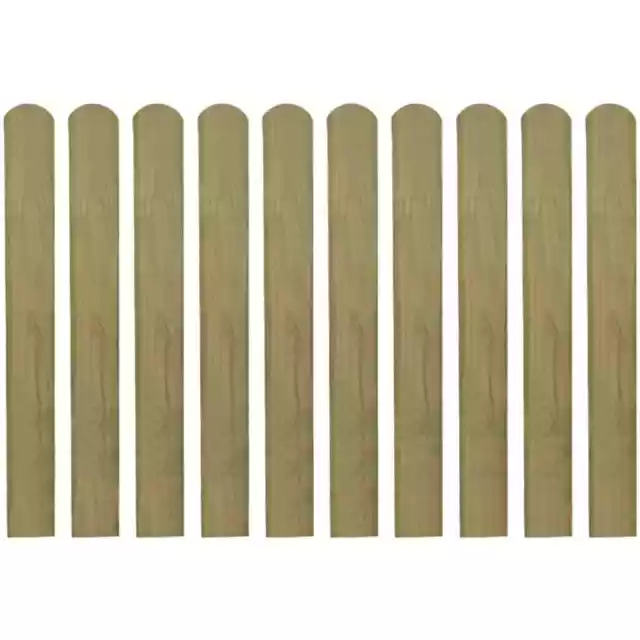 10x Wood Impregnated Fence Slats Outdoor Fencing Picket Multi Sizes vidaXL