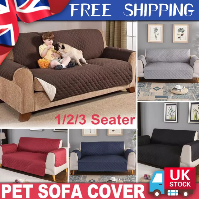 UK Waterproof Sofa Slip Covers Reversible Couch Covers Pet Protector Sofa Throw