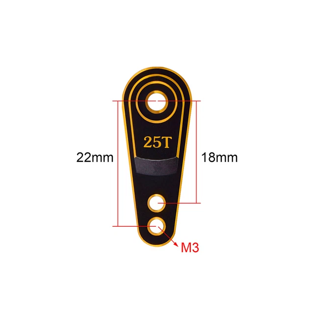 Servo Horn (levier De Servo) En Aluminium Pour Modélisme RC - 44mm 15T - Neuf