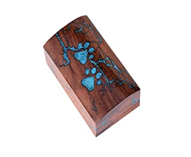 Pat Rosewood Fractual Cremation Urn Box Funeral Urn Box Scatola di urna di...