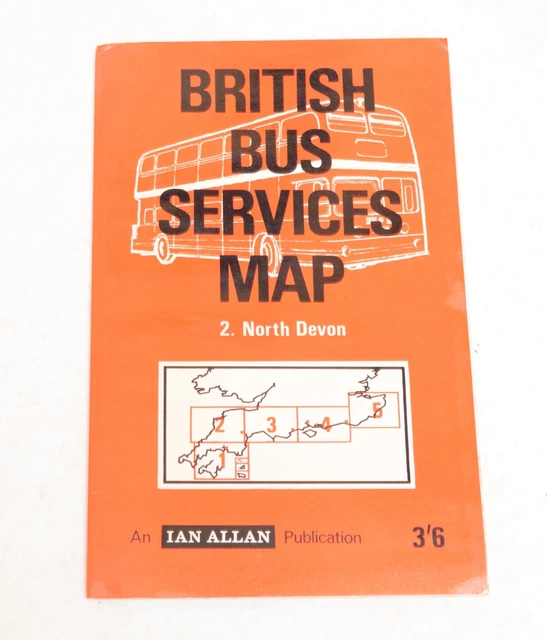 Bus Rote Map Devon BUS COACH ROUTE Map British Bus Services No.2 North Devon Ian Allan ...