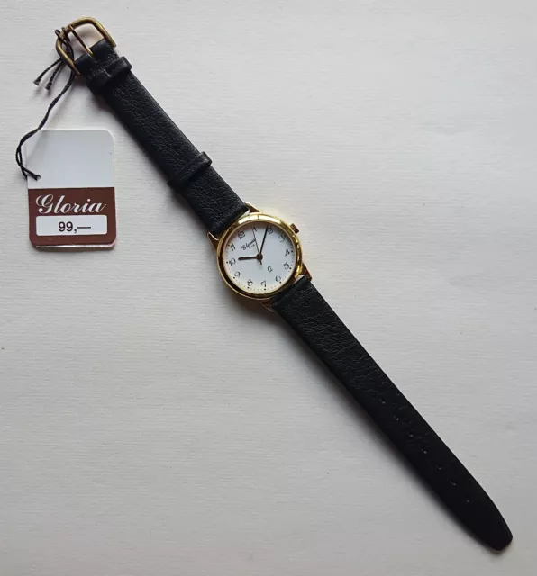 Gloria 548 Orologio da Polso Donna Cinturino IN Pelle Vetro Minerale Anti