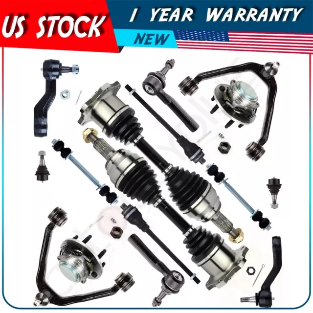 Fit For 2001-2006 Chevrolet Tahoe Front Tie Rod Ends Sway Bars CV Axle Shaft