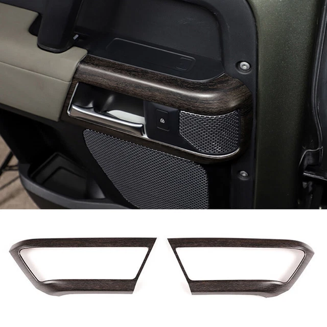 For Land Rover Defender 90 2020-2024 Oak Grain Inner Door Handle Frame Trim 2pcs