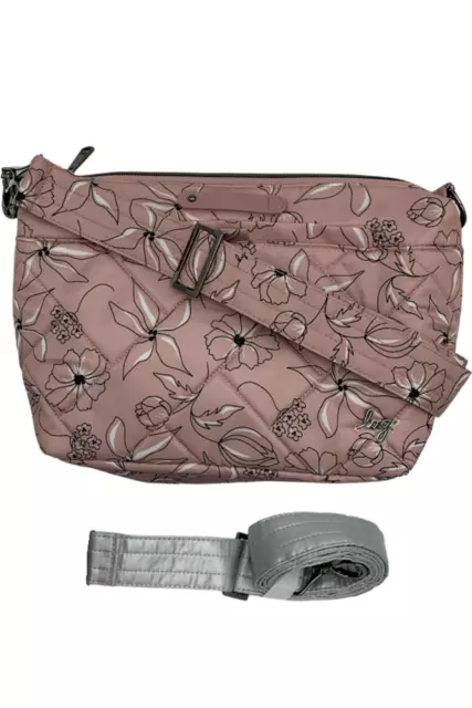 Lug RFID Quilted Crossbody Flare 2 Sketch Floral Blush