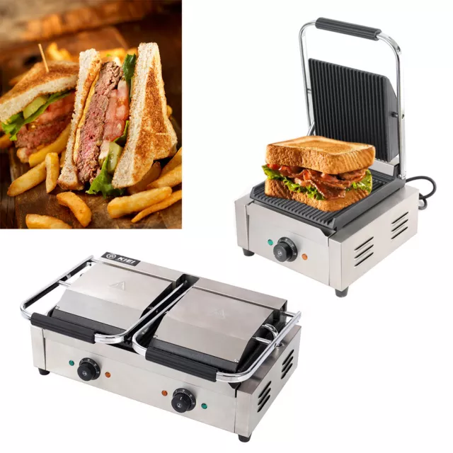 Commercial Sandwich/Panini Press Toastie Maker Stainless Steel Toastier Grill