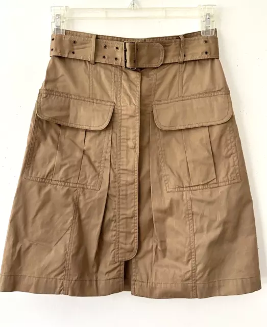 Plenty Tracy Reese Anthropologie Cargo Skirt Safari Snaps Womens 4 NWT *read*