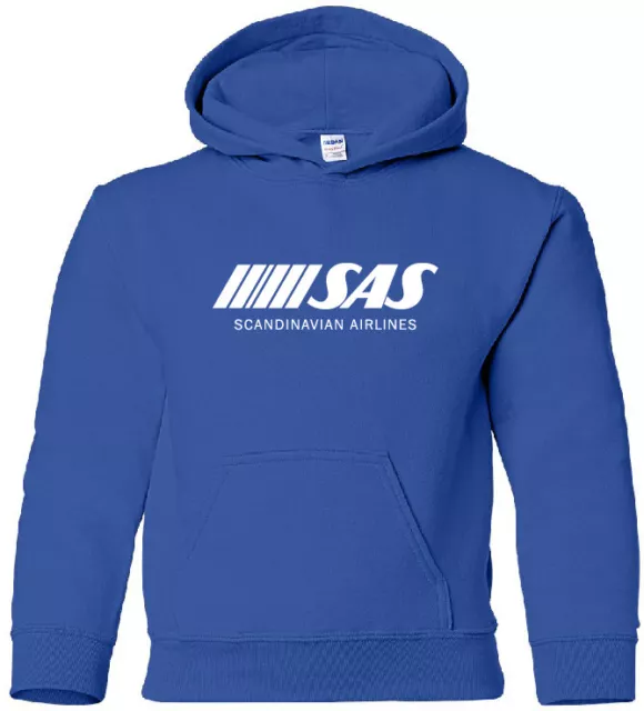 SAS Scandanavian Airlines Vintage Logo Airline Hoody