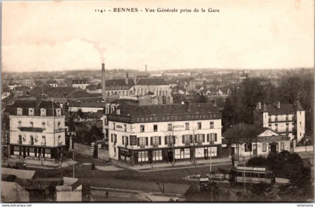 S14445 cpa 35 Rennes - vue générale prise de la Gare