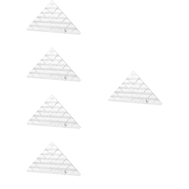 5 piezas regla triangular de tela triángulo regla herramienta regla de precisión