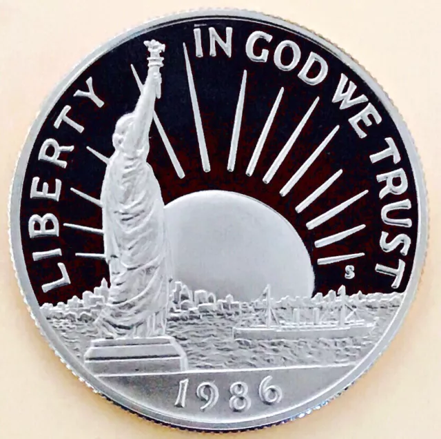 1986 Proof Statue Of Liberty Commem! Insane Pr++++ Huge Liquid Mirrors$#M122_66