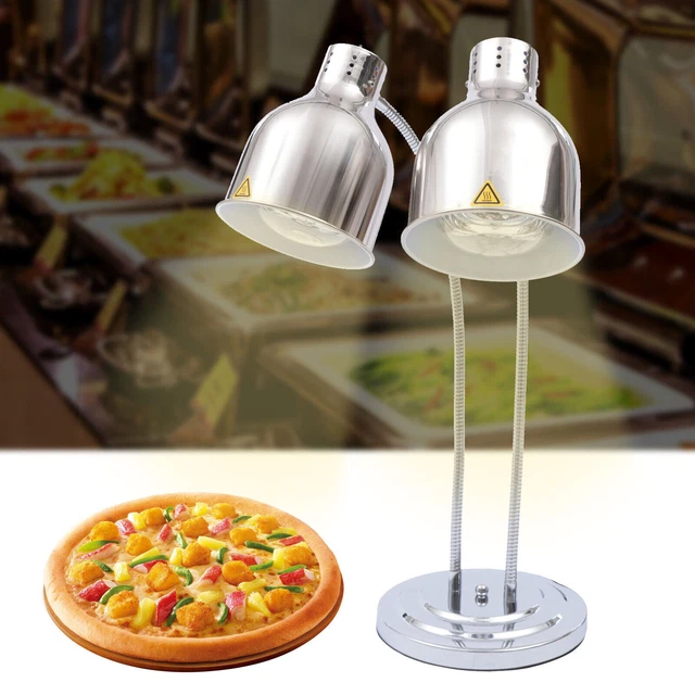 Commercial Food Heating Lamp Tabletop 2 Bulb Buffet Food Warmer Light 250W 110V