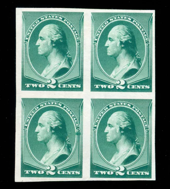 momen: US Stamps #213P3 BLOCK PLATE PROOF ON INDIA LOT #70736