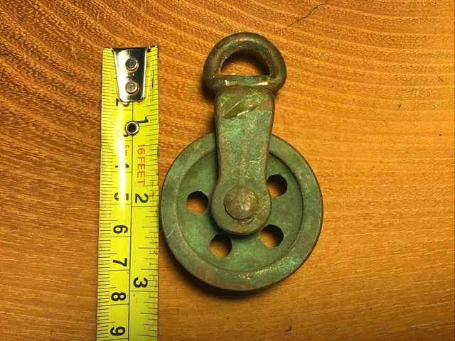 vintage bronze  halyard pulley