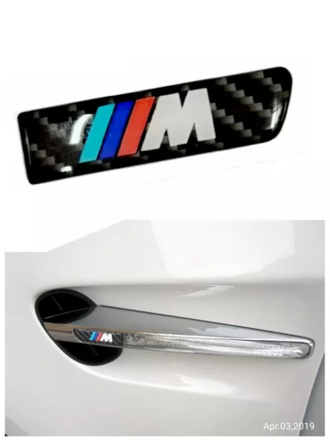 Coppia Emblema adesivi in Carbon  M3 per Bmw E90 E92 E93 adesivi BMW ef Carbonio