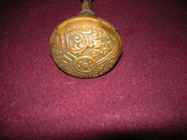 Vintage Antique Brass Door Knobs Ornate