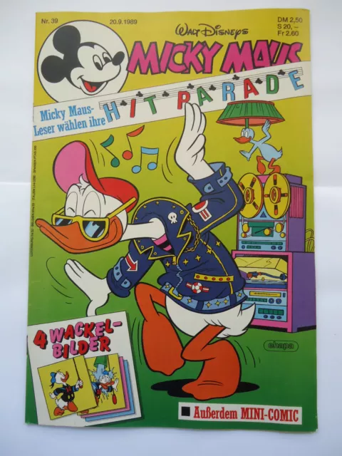 Micky Maus Heft Nr.39 vom 20.9.1989 mit Mini-Comic Nr.27  und Beilage