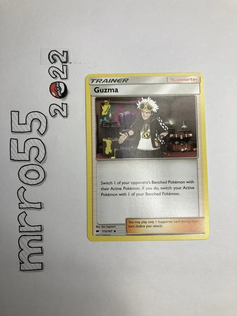Guzma 115/147 Burning Shadows  Pokemon card