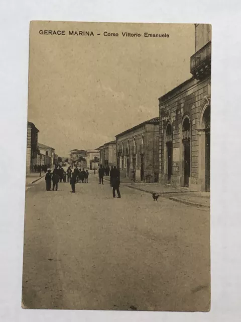 1913 Gerace Marina Corso Vittorio Emanuele, Ediz. Fabiani, Viaggiata Originale