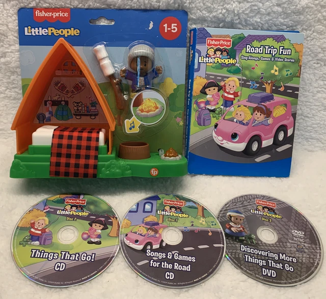 Fisher-Price Little People A-Frame Cabin Playset + Road Trip Fun 2CD/DVD