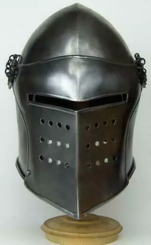 Médiévale Barbuta Casque Ou Grand Knight Templier Réplica Sca Jeu de Rôle 18GA