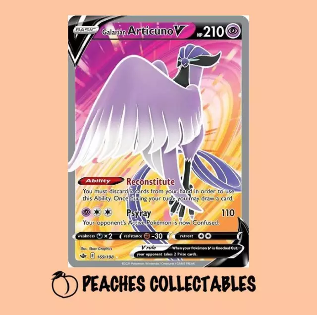 Articuno de Galar-V / Galarian Articuno-V (169/198), Busca de Cards