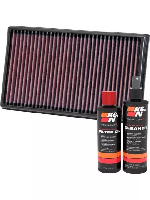 K&N Air Filter 33-3005 + Recharge Kit