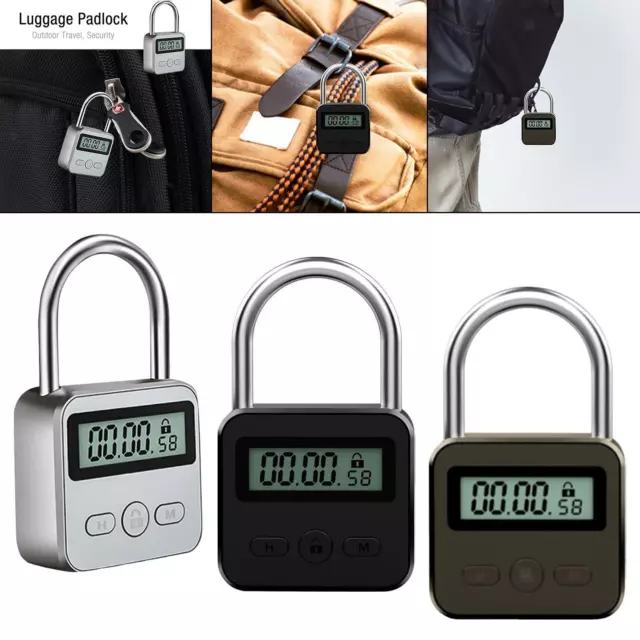 USB Rechargeable Timer Padlock Heavy Duty Time Out Padlock for Home Adult