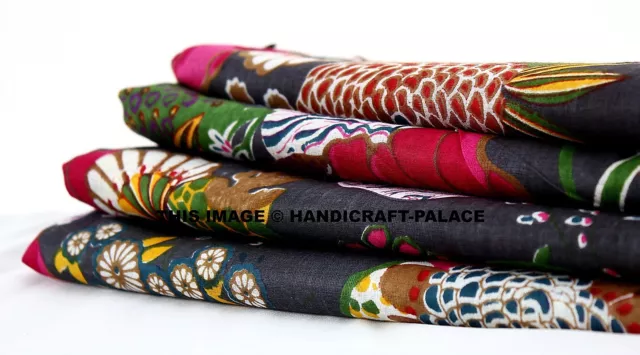 Indiano Decorativo Design 100% Cotone Floreale Creazione Vestiti Tessuto ad Yard