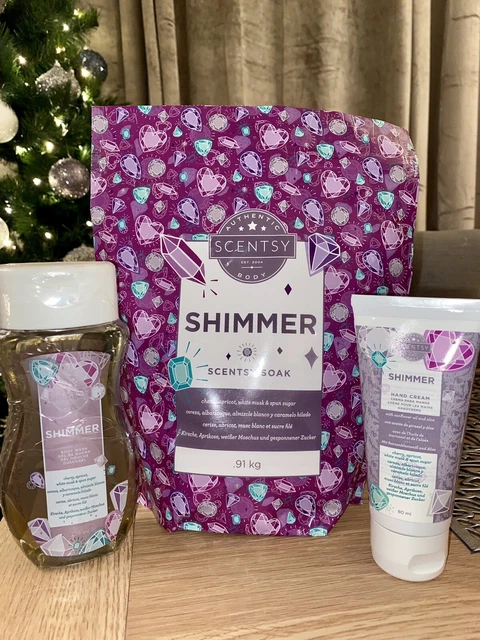 SCENTSY SHIMMER BODY Wash Hand Cream And Scentsy Bath Soak