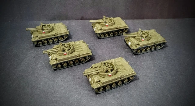 Flames of War: Vietnam U.S. M42 Duster Platoon Painted X5 'Nam lot resin