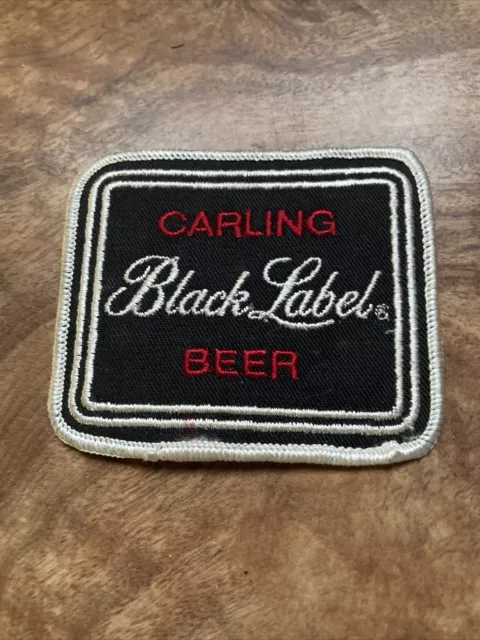 Carling Black Label Beer Vtg Patch 70s 80s Hat Trucker Iron On 3”