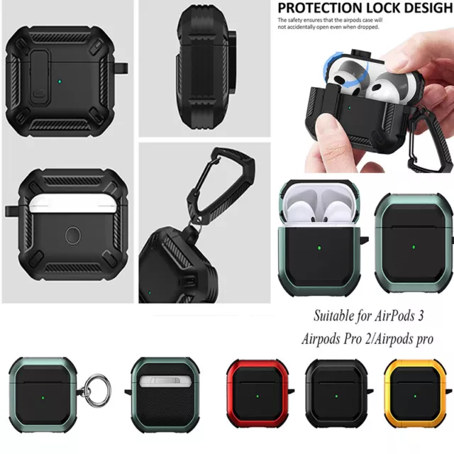 Étui De Protection Pour Apple Airpods 1/2/3 Pro Cover Keychain Clip Antichoc 《