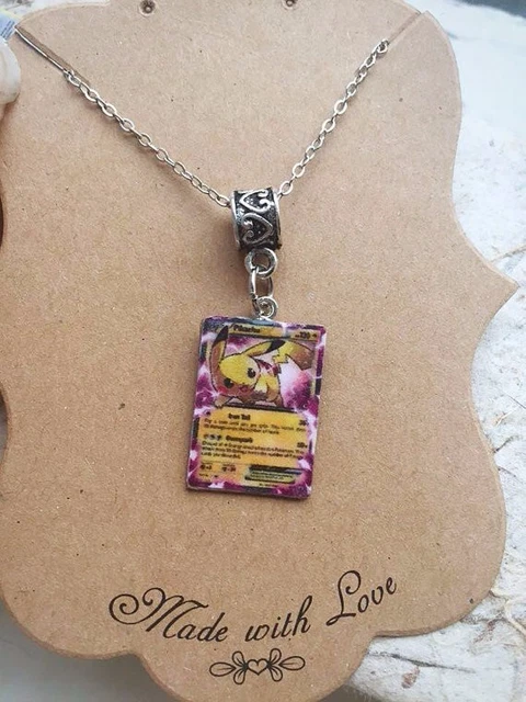 CUSTOM POKEMON CARD Pendant Necklace Pikachu Charizard Lot HANDMADE $10.00  - PicClick