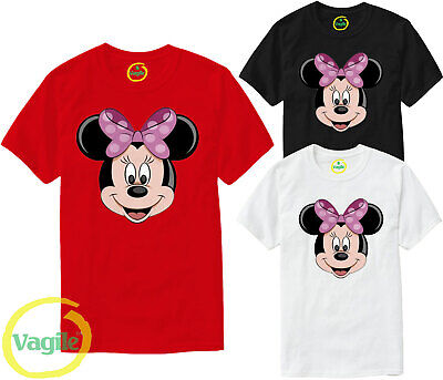 Maglietta top Disney Minnie topo carino cartone animato donna ragazze regalo di compleanno