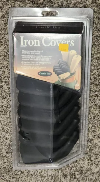 Castle Bay Softex Iron Covers, RIGHT HANDED, Black, NEW, Set of 10, #3-SW +Blank