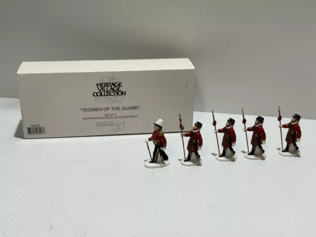 Department 56 Heritage Village "Yeomen Of The Guard" Set 5 ~ 58397 Mint in Box